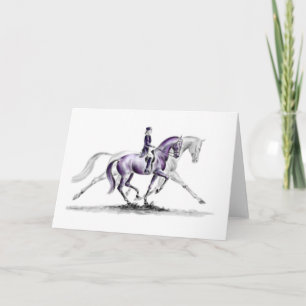 Dressage Horse in Trot Piaffe Card