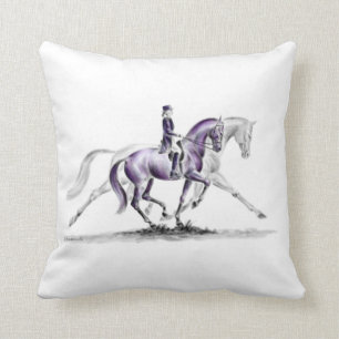 Dressage Horse in Trot Piaffe Cushion