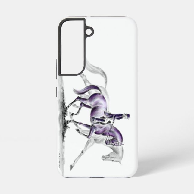 Dressage Horse in Trot Piaffe Samsung Galaxy S22 Case (Back)