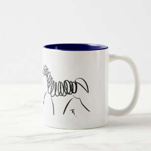 Dressage Horse Mug Blue
