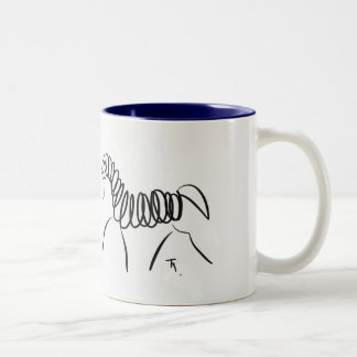 Dressage Horse Mug Blue