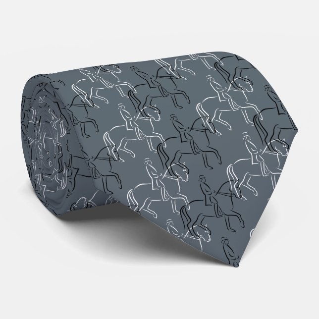 Dressage horse outlines tie (Rolled)