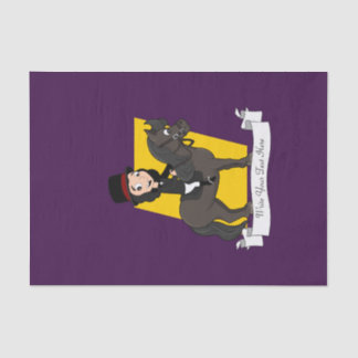 Dressage horse rider cartoon tissue paper
