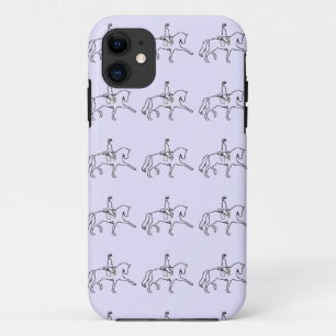 Dressage Horse & Rider Line Art iPhone 11 Case
