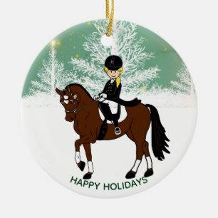 Dressage Horse Rider PHOTO Decoration Personalised