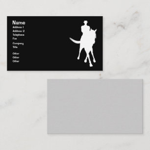 Dressage Horse Silhouette Black Business Card