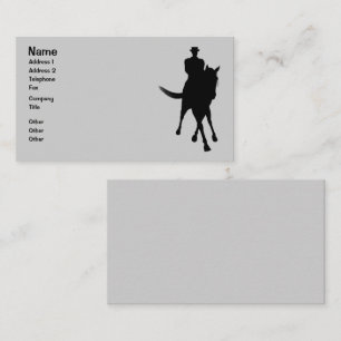 Dressage Horse Silhouette Business Card