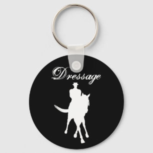 Dressage Horse Silhouette Key Ring