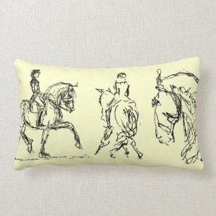 Dressage Horse Small Pillow