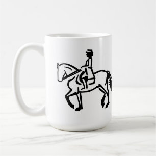 Dressage horse trotting coffee mug
