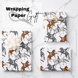Dressage Horsebackriding Wrapping Paper Sheet