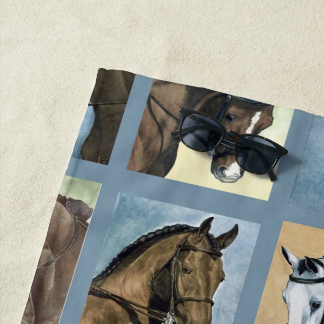 Dressage Horses Beach Towel (In Situ)