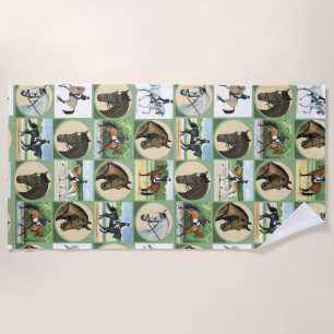 Dressage Horses Beach Towel for Horse Lovers