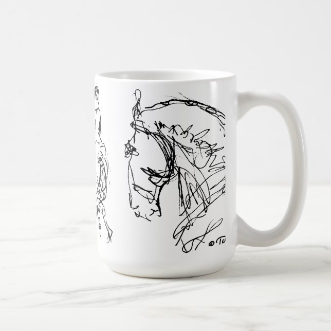 Dressage Horses Mug  Black (Right)