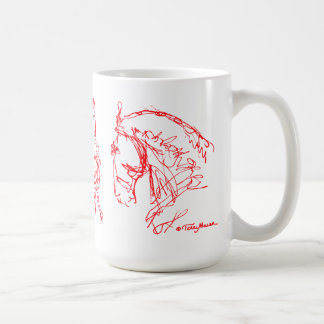 Dressage Horses Mug Red