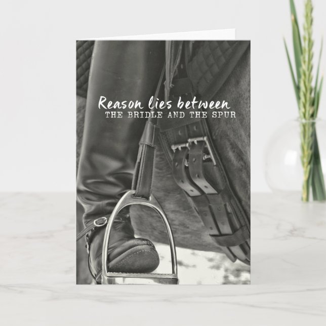 DRESSAGE IRONS Greeting Card (Front)