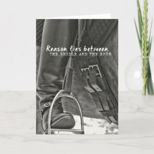 DRESSAGE IRONS Greeting Card