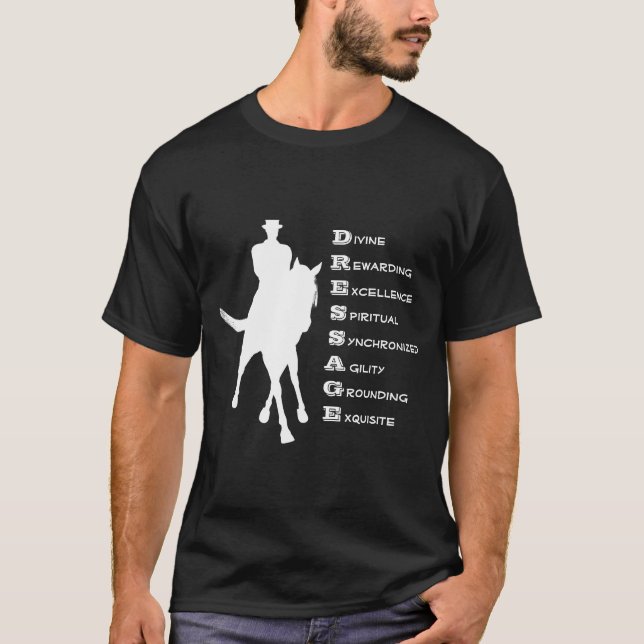 Dressage Is Horse Silhouette Dark  T-Shirt (Front)