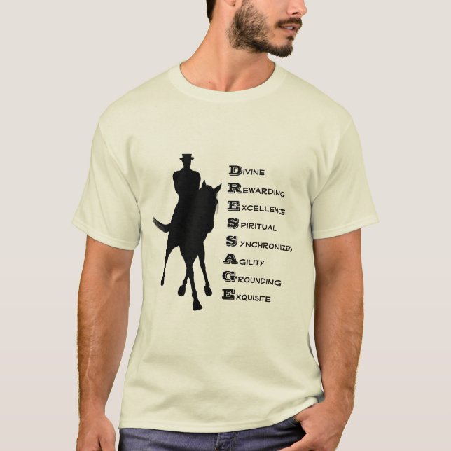 Dressage Is Horse Silhouette Light T-Shirt (Front)