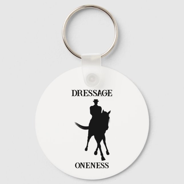 Dressage Is Oneness Horse Light Key Ring (Front)