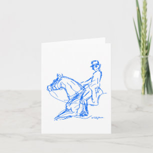 Dressage: Loose Rein Card - Blue