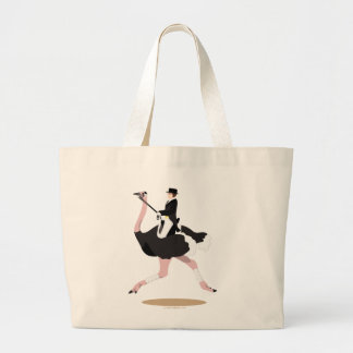 Dressage Ostrich Large Tote Bag