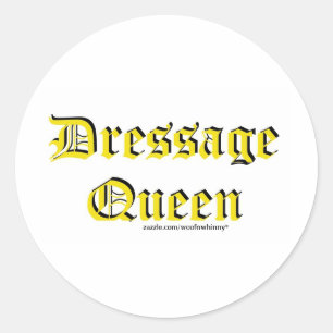 Dressage Queen Classic Round Sticker