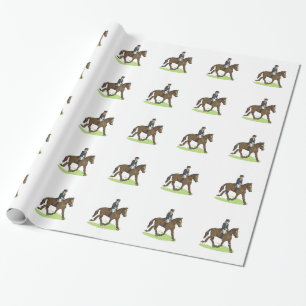 Dressage Rider at Trot Wrapping Paper
