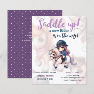 Dressage Rider Baby Girl Shower Horse Rider on Way