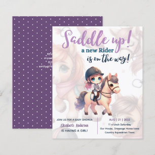 Dressage Rider Baby Girl Shower Horse Rider on Way
