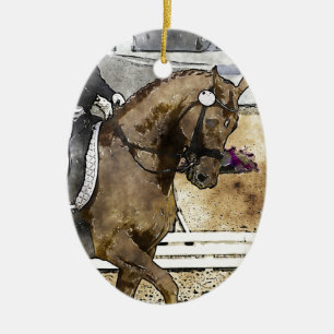 Dressage Rider Ceramic Ornament