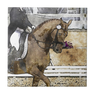 Dressage Rider Ceramic Tile
