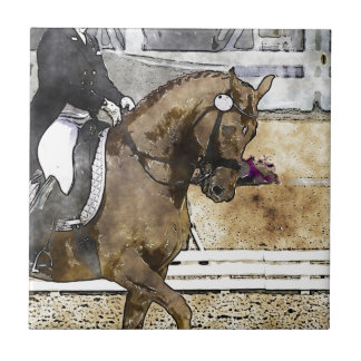 Dressage Rider Ceramic Tile