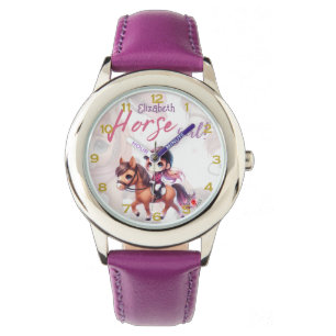 Dressage Rider Horse Girl Personalized Watch
