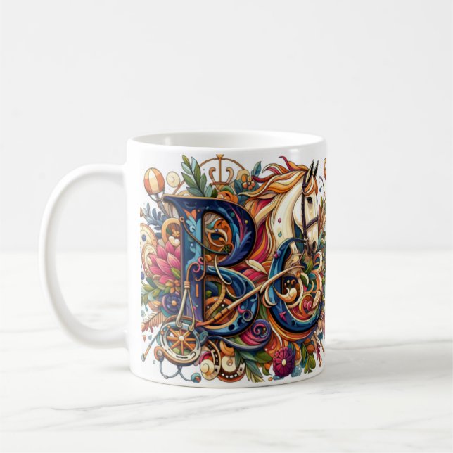 Dressage Riding Rider Horse Mug (Left)