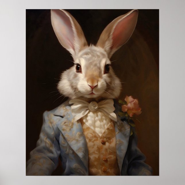 Dressed Animal Prints, Royal Rabbit Poster (Front)