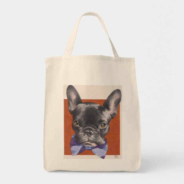 "Dressed for Dinner" Organic Grocery Tote Bag (Front)