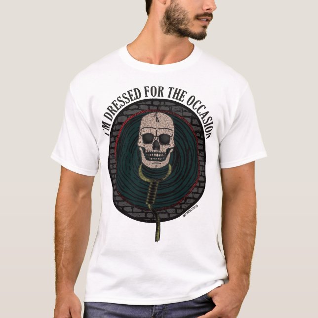 Dressed For The Occasion Skull  T-Shirt (Front)