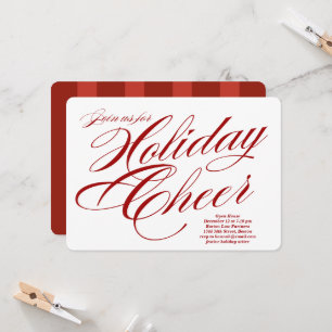 Dressed in Red Holiday Cheer Party Invitation