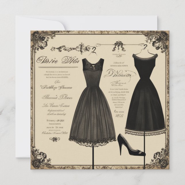 Dressed to Impress: The LBD Card (Front)