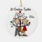Dressed Up Couple With Dog Personalised Ornament