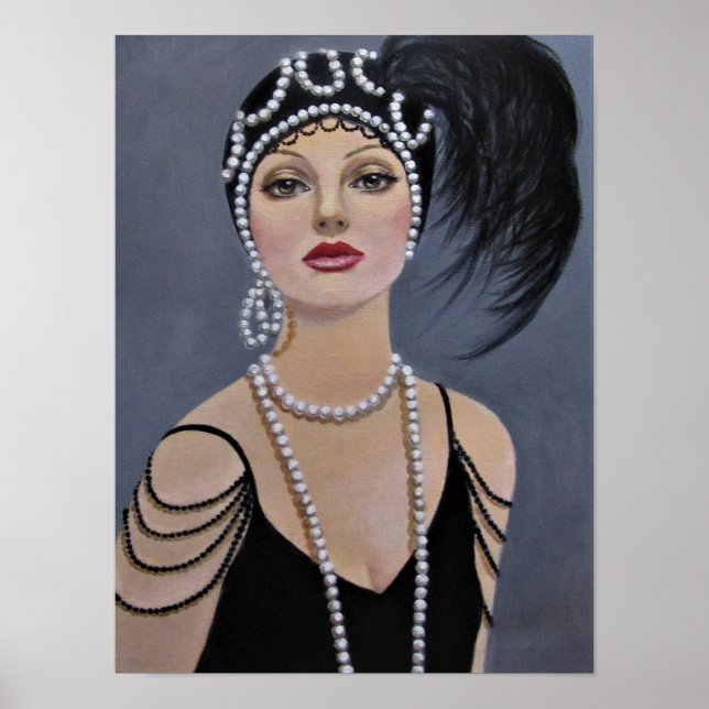 Dressed up for the evening, Poster (Front)