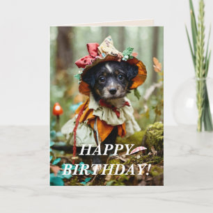 DRESSED UP PUP BIRTHDAY CARD