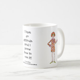 Dressed up working woman with an attitude coffee m mug