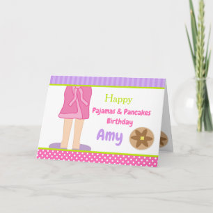 Dressing Gown Pyjamas and Pancakes Party Card