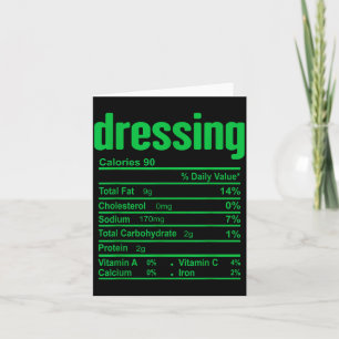 Dressing Nutrition Facts Family Matching Christmas Card