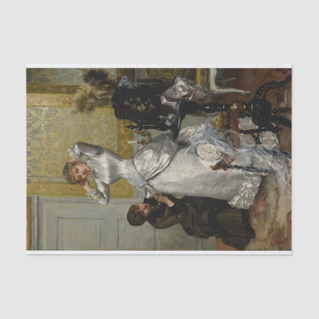 Dressing the Bride by Rudolf Ernst Tissue Paper (Front)