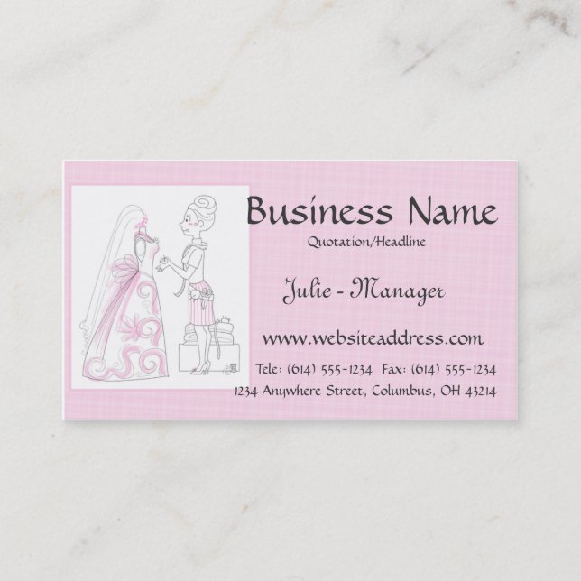 Dressmaker 3 Design 2 Business Cards (Front)