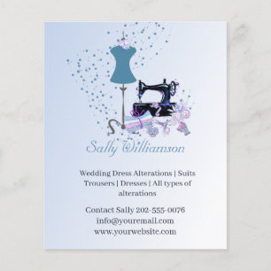 Dressmaker Alterations Blue Advertising Flyer