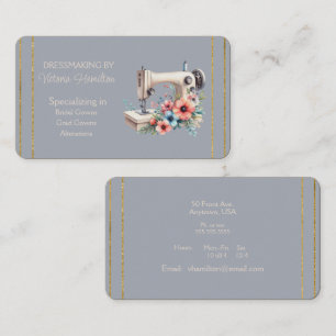 Dressmaker Bridal Gowns Grad Gowns Business Card